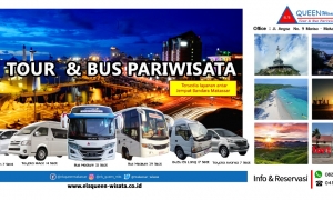 Bus pariwisata di makassar